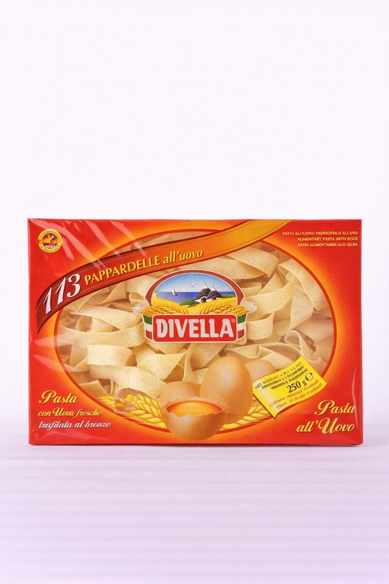 Pappardelle al uovo matasse 250grs. DIVELLA
