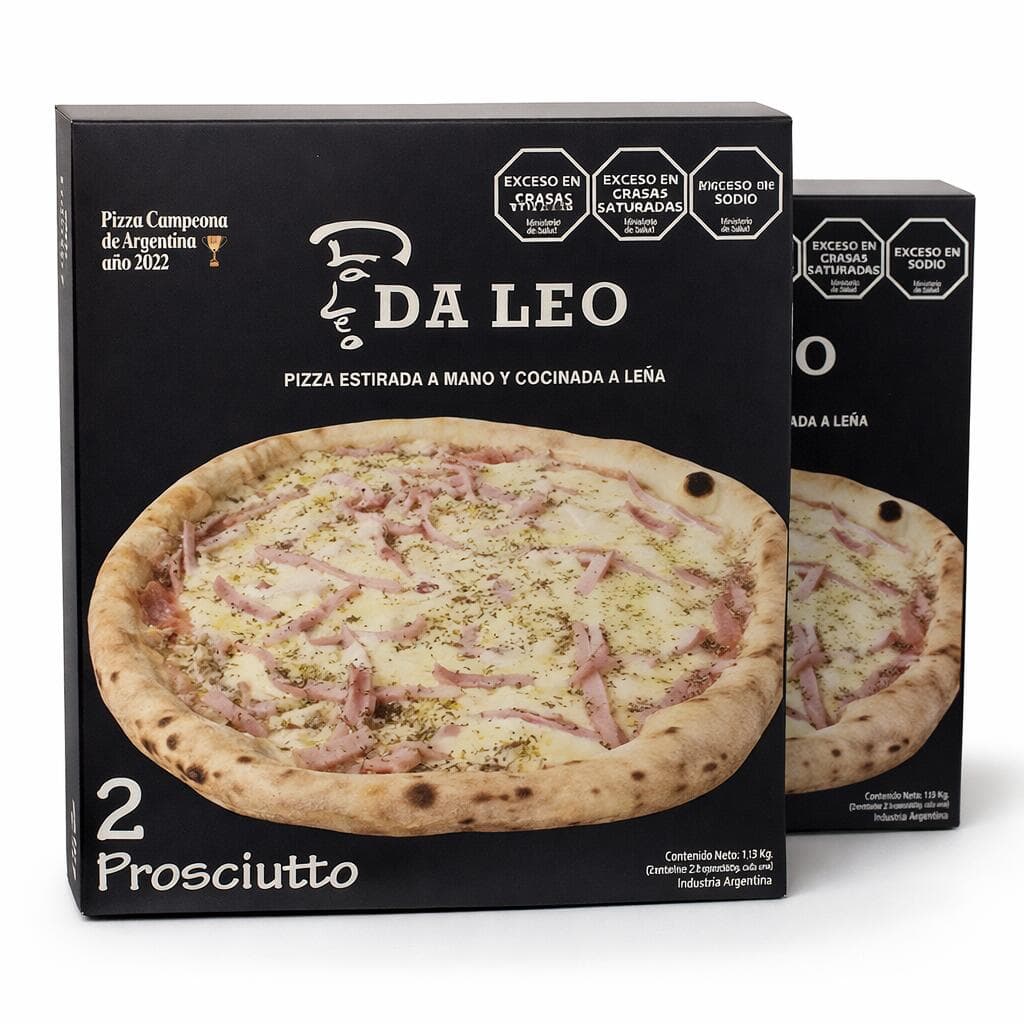 DALEO PIZZA PROSCIUTTO X 600 GR CONGELADA CAJA X 2